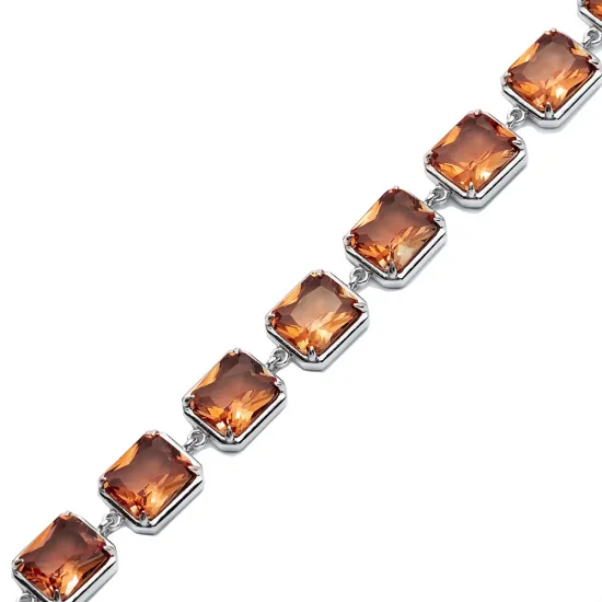 Square 12mm Zultanite Tennis Sterling Silver Bracelet | 925 Sterling Silver Wholesale | Sade Silver Square 12mm Zultanite Tennis Sterling Silver Bracelet - Sade 925 Silver Jewelry