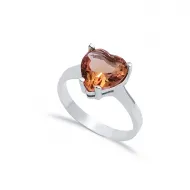 10 mm Heart Zultanite Stone Silver Ring
