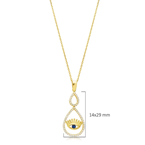 Round Evil Eye Turquoise 925 Sterling Silver Necklace Round Evil Eye Turquoise 925 Sterling Silver Necklace