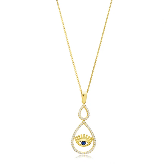Round Evil Eye Turquoise 925 Sterling Silver Necklace Round Evil Eye Turquoise 925 Sterling Silver Necklace