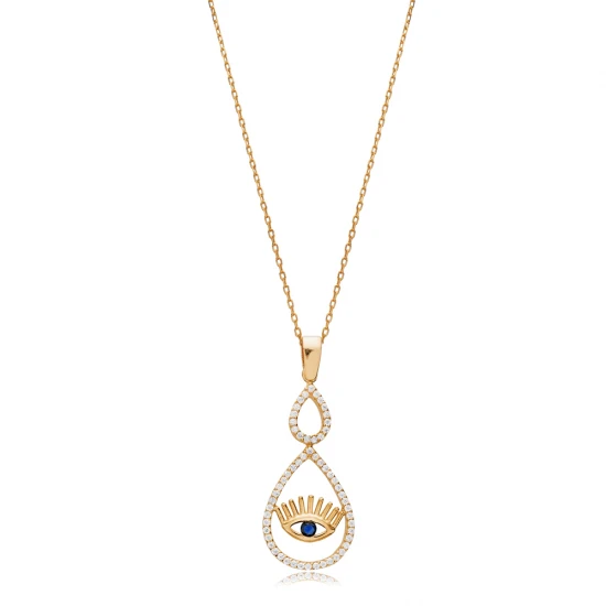 Round Evil Eye Turquoise 925 Sterling Silver Necklace Round Evil Eye Turquoise 925 Sterling Silver Necklace