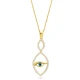 925 Sterling Silver Evil Eye CZ Necklace