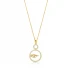 Round Evil Eye CZ Sterling Silver Necklace