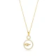 Round Evil Eye CZ Sterling Silver Necklace Round Evil Eye CZ Sterling Silver Necklace