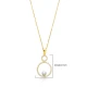 Round Pearl CZ 925 Sterling Silver Necklace Round Pearl CZ 925 Sterling Silver Necklace
