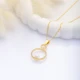 Round Pearl CZ 925 Sterling Silver Necklace Round Pearl CZ 925 Sterling Silver Necklace