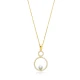 Round Pearl CZ 925 Sterling Silver Necklace Round Pearl CZ 925 Sterling Silver Necklace