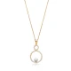 Round Pearl CZ 925 Sterling Silver Necklace Round Pearl CZ 925 Sterling Silver Necklace