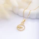 Square Evil Eye Sapphire CZ Sterling Silver Necklace