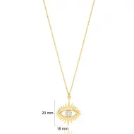 925 Sterling Silver Evil Eye Shape Necklace