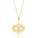 925 Sterling Silver Evil Eye Shape Necklace - Sade 925 Silver Jewelry