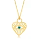 Heart Shape Pattern Evil Eye Sterling Silver Necklace - Sade 925 Silver Jewelry