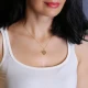 Heart Shape Pattern Evil Eye Sterling Silver Necklace - Sade 925 Silver Jewelry