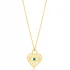 Heart Shape Pattern Evil Eye Sterling Silver Necklace