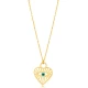 Heart Shape Pattern Evil Eye Sterling Silver Necklace - Sade 925 Silver Jewelry