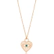 Heart Shape Pattern Evil Eye Sterling Silver Necklace - Sade 925 Silver Jewelry