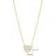 Heart Baguette CZ 925 Sterling Silver Necklace