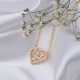 Heart Baguette CZ 925 Sterling Silver Necklace