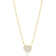 Heart Baguette CZ 925 Sterling Silver Necklace
