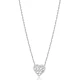 Heart Baguette CZ 925 Sterling Silver Necklace