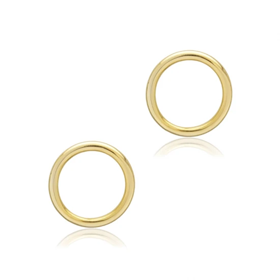 Hollow Circle Plain 925 Sterling Silver Earrings