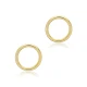 Hollow Circle Plain 925 Sterling Silver Earrings