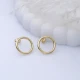 Hollow Circle Plain 925 Sterling Silver Earrings