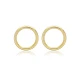 Hollow Circle Plain 925 Sterling Silver Earrings