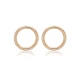 Hollow Circle Plain 925 Sterling Silver Earrings