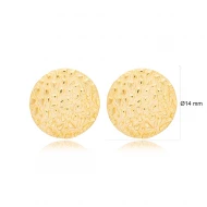 Turkish Round Textured 925 Sterling Silver Earrings