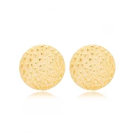 Turkish Round Textured 925 Sterling Silver Earrings