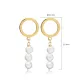 Triple Pearl Hollow Silver Stud Earrings Triple Pearl Hollow Silver Stud Earrings