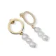 Triple Pearl Hollow Silver Stud Earrings Triple Pearl Hollow Silver Stud Earrings
