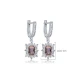 Rectangle Zultanite CZ Dangle Sterling Silver Earrings - Sade 925 Silver Jewelry