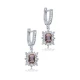 Rectangle Zultanite CZ Dangle Sterling Silver Earrings - Sade 925 Silver Jewelry