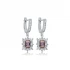 Rectangle Zultanite CZ Dangle Sterling Silver Earrings