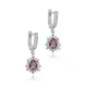 Pear Zultanite CZ Dangle Silver Earrings Pear Zultanite CZ Dangle Silver Earrings