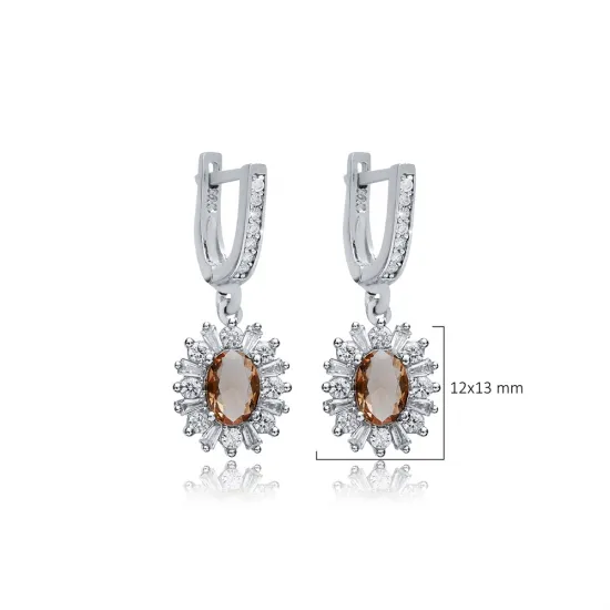 Oval Zultanite CZ Dangle Earrings Jewelry Oval Zultanite CZ Dangle Earrings Jewelry