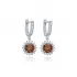 Round Zultanite CZ Silver Dangle Earrings