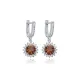 Round Zultanite CZ Silver Dangle Earrings Round Zultanite CZ Silver Dangle Earrings