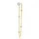 CZ Ball Chain Single 925 Sterling Silver Earrings | 925 Sterling Silver Wholesale | Sade Silver CZ Ball Chain Single 925 Sterling Silver Earrings - Sade 925 Silver Jewelry