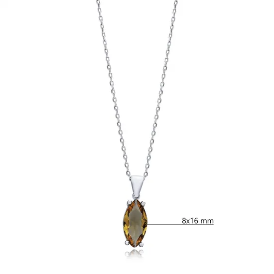 Marquise Zultanite Silver Necklace Charm Marquise Zultanite Silver Necklace Charm