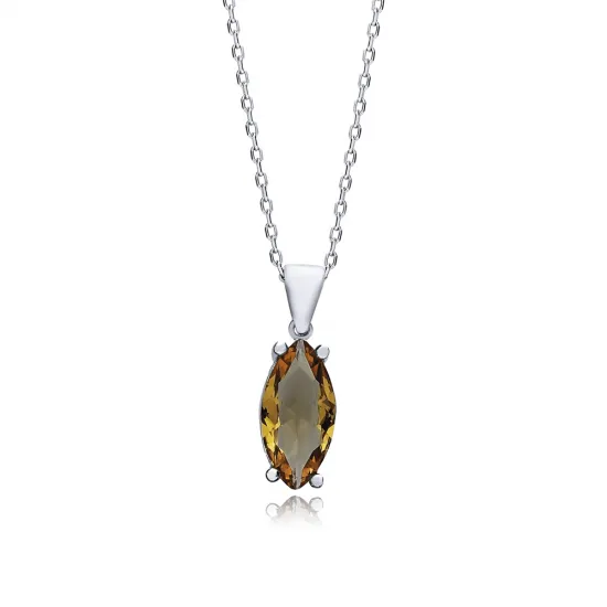 Marquise Zultanite Silver Necklace Charm Marquise Zultanite Silver Necklace Charm