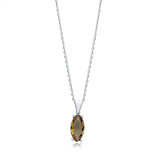 Marquise Zultanite Silver Necklace Charm Marquise Zultanite Silver Necklace Charm