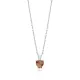 Silver Heart Zultanite Charm Necklace