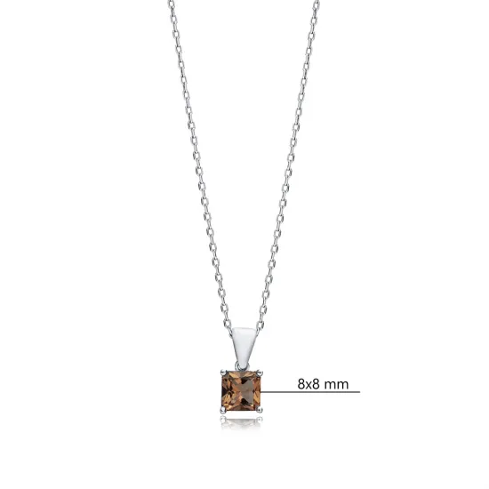 Square Zultanite 925 Sterling Silver Necklace