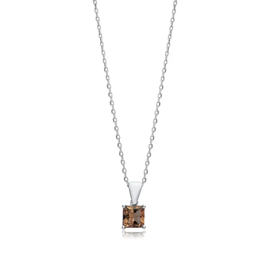 Square Zultanite 925 Sterling Silver Necklace