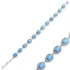 Opal Oval Shape CZ Cluster 925 Sterling Silver Bracelet