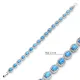 Silver Cluster Bracelet Opal CZ Oval Shape Silver Cluster Bracelet Opal CZ Oval Shape
