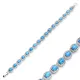 Silver Cluster Bracelet Opal CZ Oval Shape Silver Cluster Bracelet Opal CZ Oval Shape